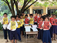 Happy School Children with new Study Books