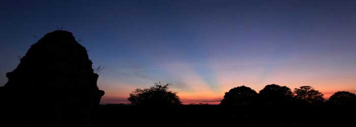 Colourful sunrise in Cambodia