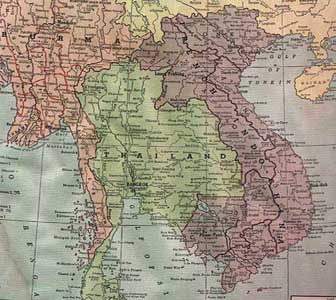 Map of Indochina in 1942
