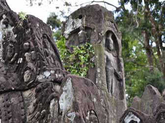 Carving at Neak Pean, Cambodia