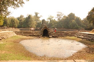 Neak Pean temple. A beautiful island-temple, Cambodia